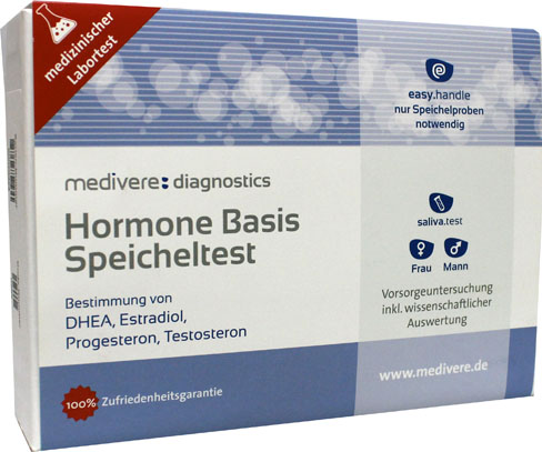 Hormonen Basis speekseltest (DHEA, Estradiol, Progesteron, Testosteron)